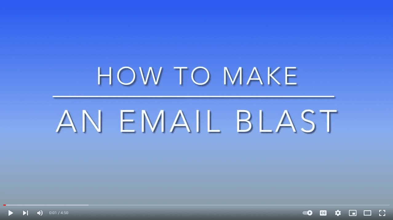 HOW TO CREATE AN EMAIL BLAST